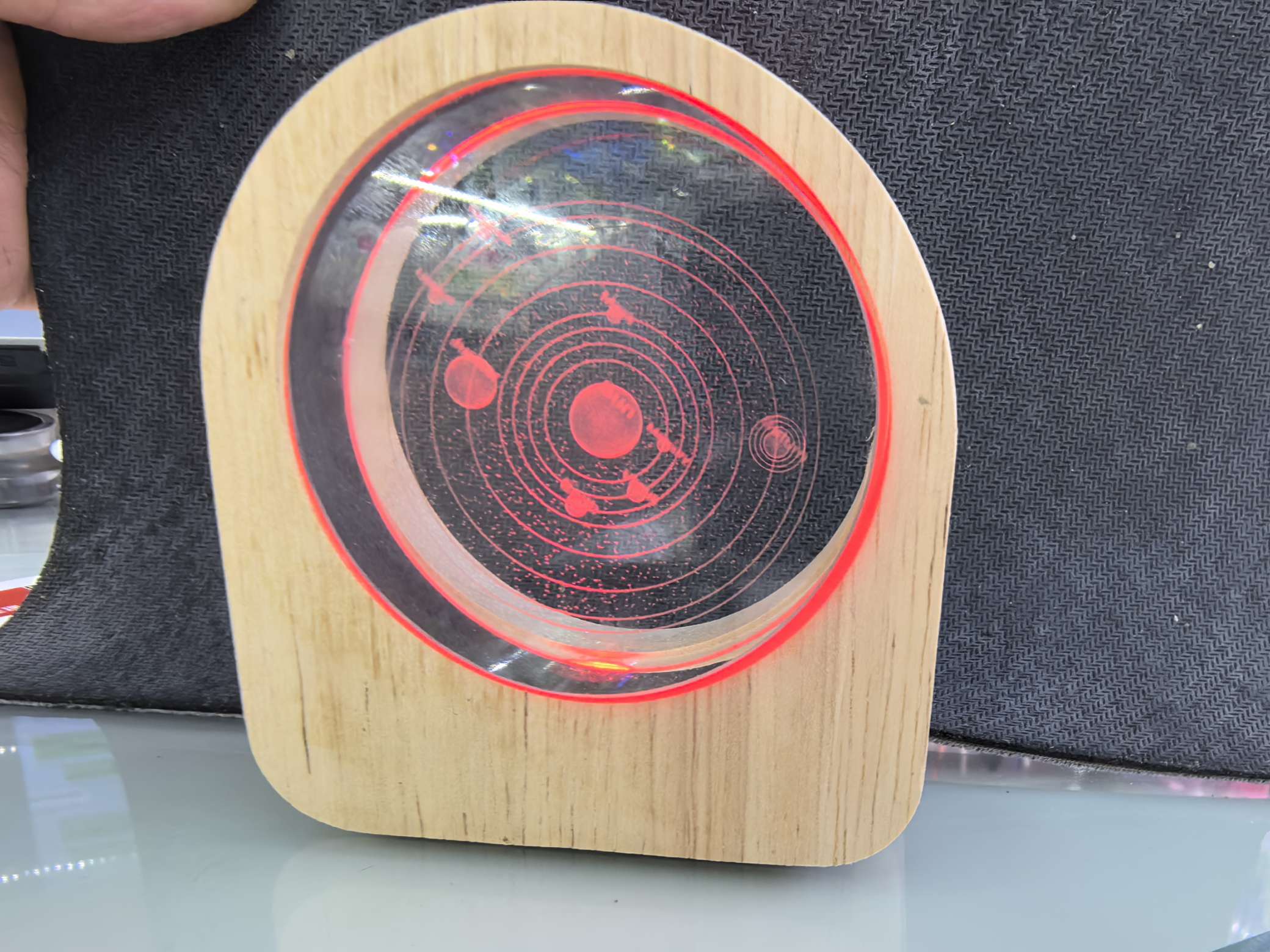 水晶工艺品水晶七彩灯创意礼品水晶摆件收藏品