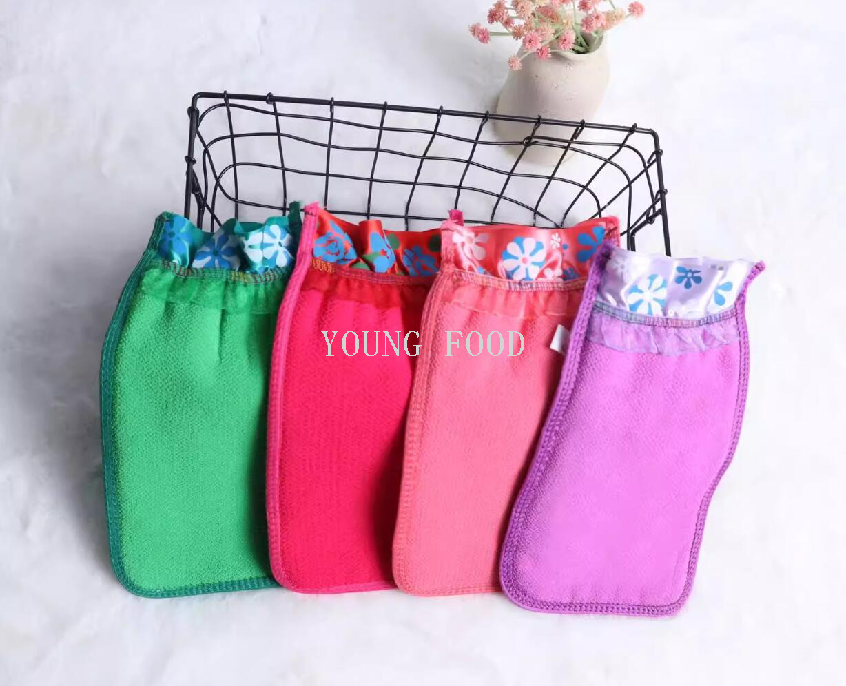 批发包邮韩国进口商品花边戳澡巾中砂沐浴洗澡巾下灰去污加大加厚详情6