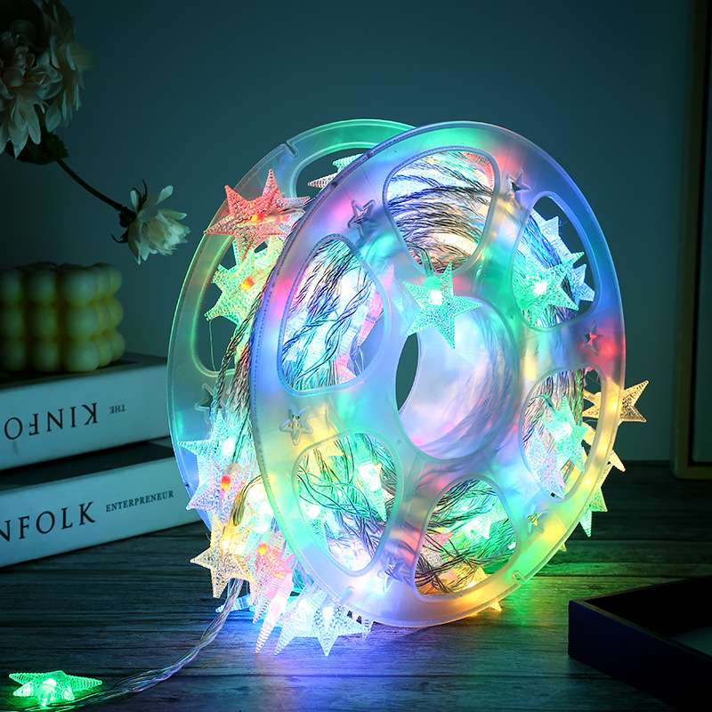 Christmas string lights, round balls, outdoor LED string lights, festival decoration, outdoor lighting, Christmas string lights, string lights, Ramadan style, Eid al-fitr in Arab countries, stars ⭐ moon 🌙🌙🌙🌙🌙 detail image 3