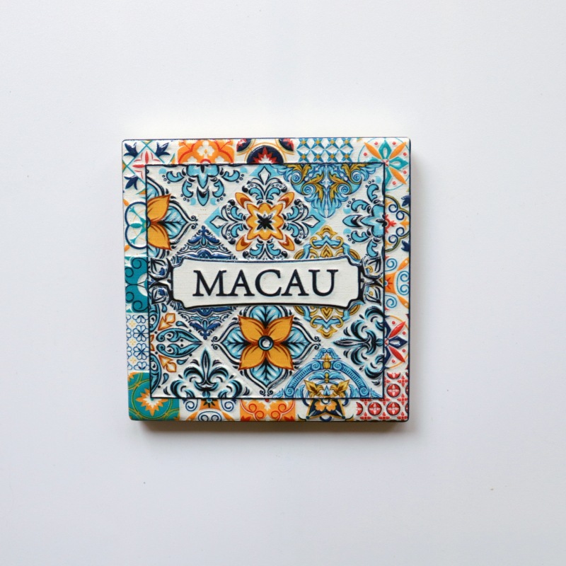 Etiqueta de refrigerador especial de macao ladrillo de flor de macao etiqueta de refrigerador imán etiqueta de viaje daisamba marca portuguesa etiqueta magnética personalizada Application Scenario