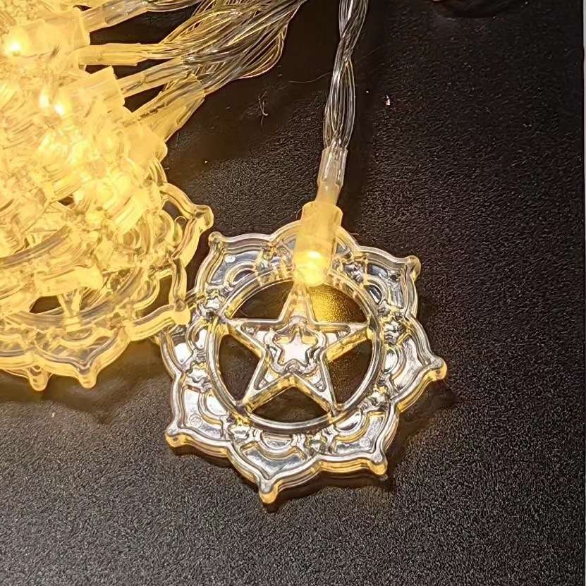 Christmas string lights, round balls, outdoor LED string lights, lighting decoration, festival color lights, Christmas special, Ramadan style, Eid al-Fitr, Ramadan string lights in Arab countries, moon holding star moon 🌙🌙🌙🌙🌙 detail image 3