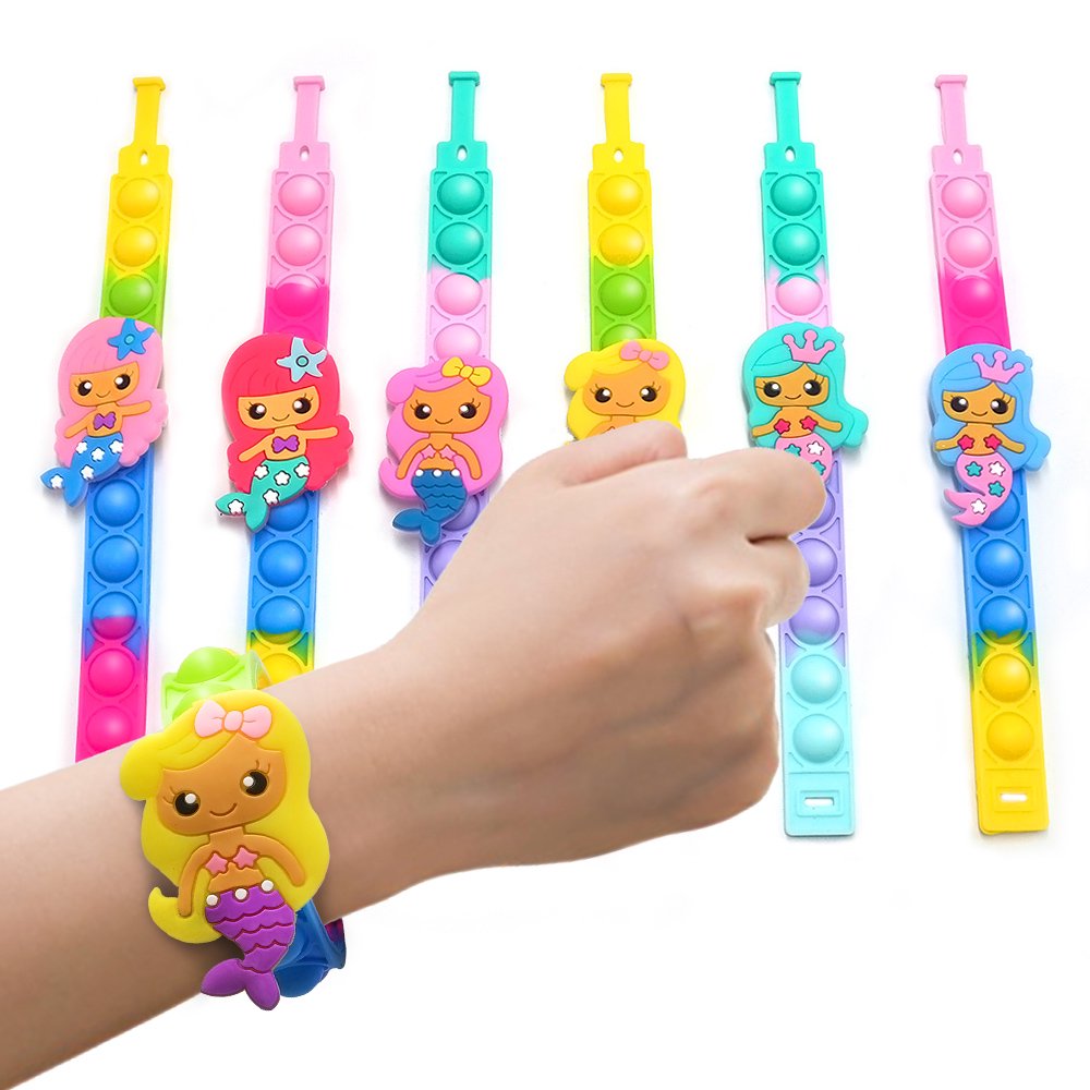 灭鼠先锋趣味泡泡硅胶手环解压手环美人鱼流行儿童手环手带装饰玩