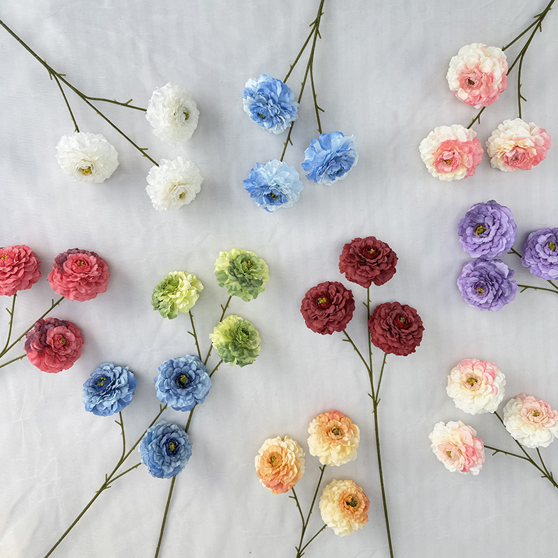 三头锦鲤仿真花墙背景装饰商场活动橱窗道具婚庆酒店工程大型场景布置花艺