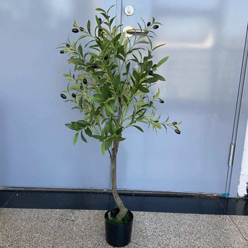 Factory store artificial plant potted plants, olive trees, artificial small trees, landscape creation, horticultural decoration, home soft furnishing and display items Specification image