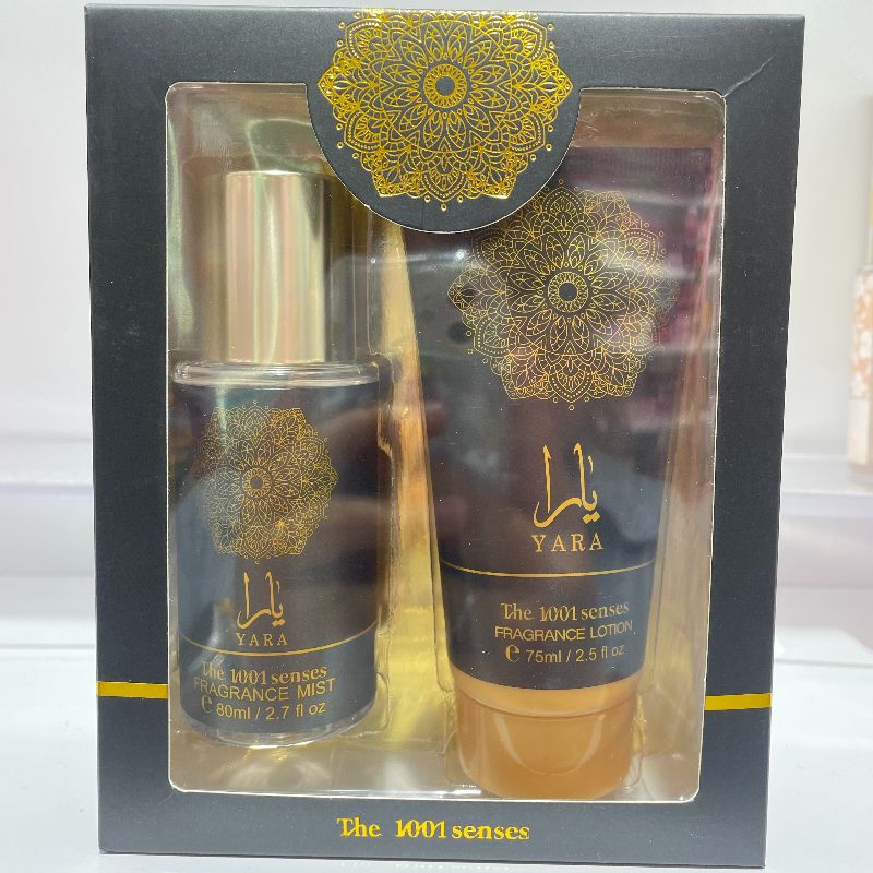 YARA 套盒 香颜水+身体乳 80ML Fragranc Mist&75ML Fragrance Lotion set白底实物图