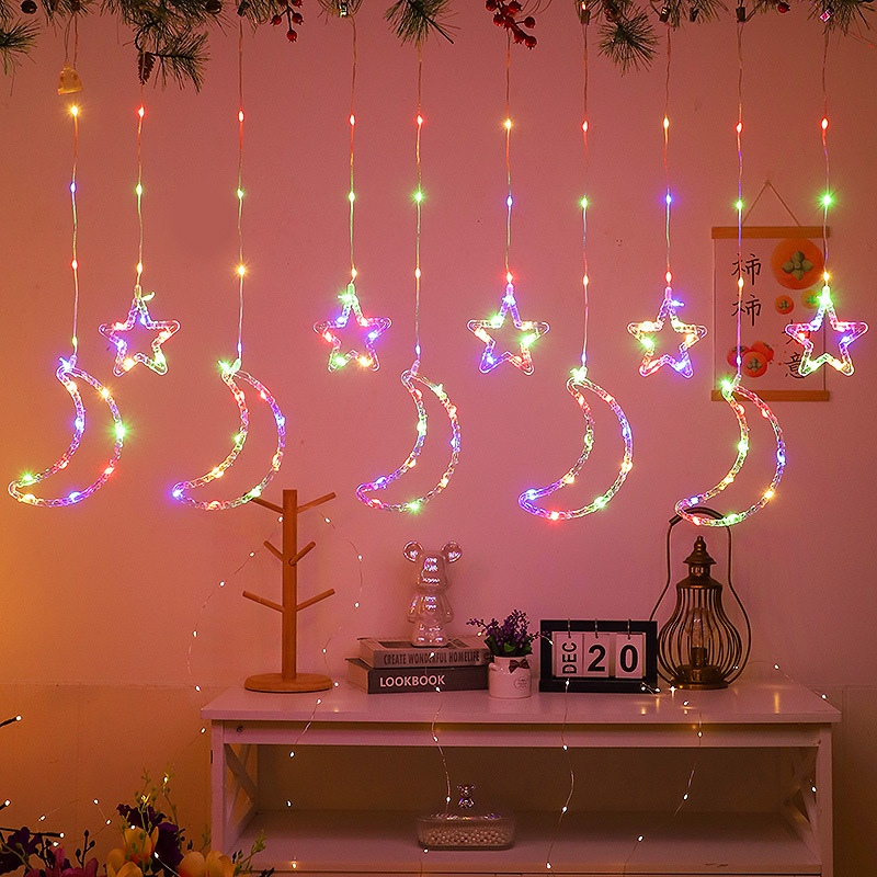 Christmas string lights, round balls, outdoor LED string lights, festival decoration, outdoor lighting, string lights, festival Christmas lights, outdoor waterproof, Ramadan style, eid al-fitr, Arab country string lights, curtain lights, oil lamps, castle moon 🌙 detail image 8