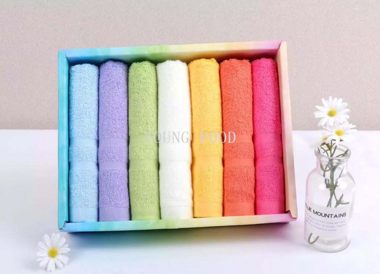 韩国进口女生美容巾抗~菌竹纤维柔软洗脸巾毛巾小方巾26*50cm 55g详情5