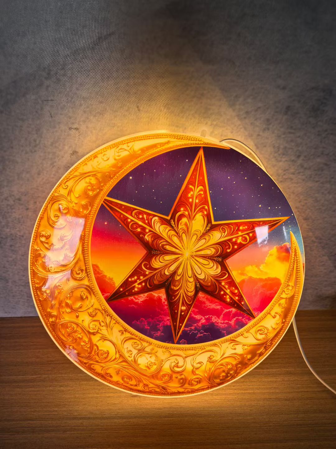 Christmas string lights, round balls, outdoor LED lighting fixtures, festival decoration, outdoor LED string lights, Christmas string lights, string lights, Ramadan style, eid al-fitr, Arab country, Muslin national castle, stars and moon 🌙 detail image 8