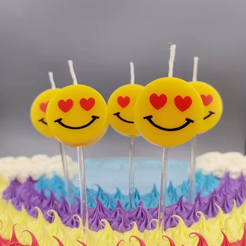 5个装笑脸蜡烛派对、生日用品生日套装， 5个套装生日派对。蜡烛派对蜡烛