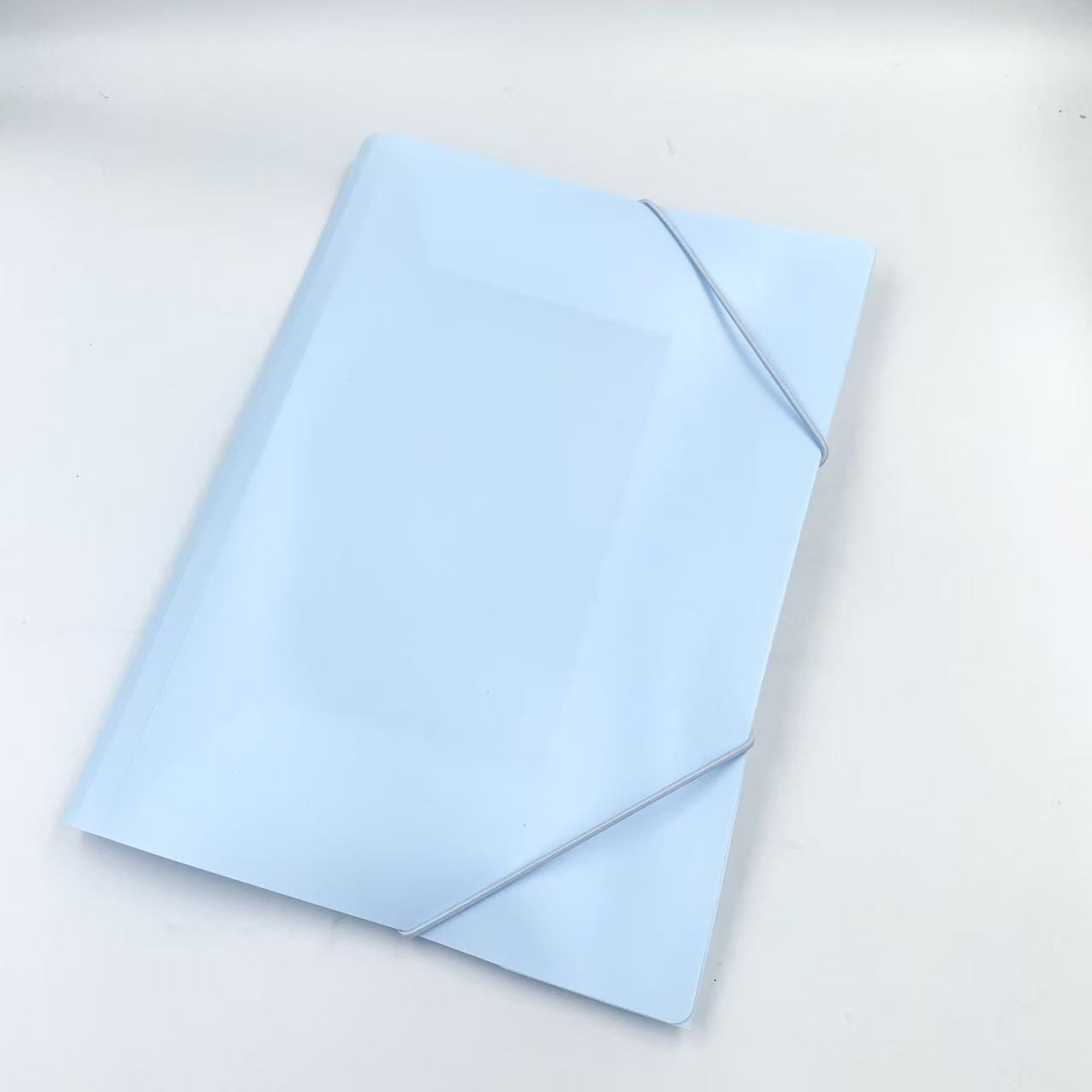 Three-page folder, macaron-colored folder, simple binding clip, A4 file folder, office storage clip, ticket clip details Picture