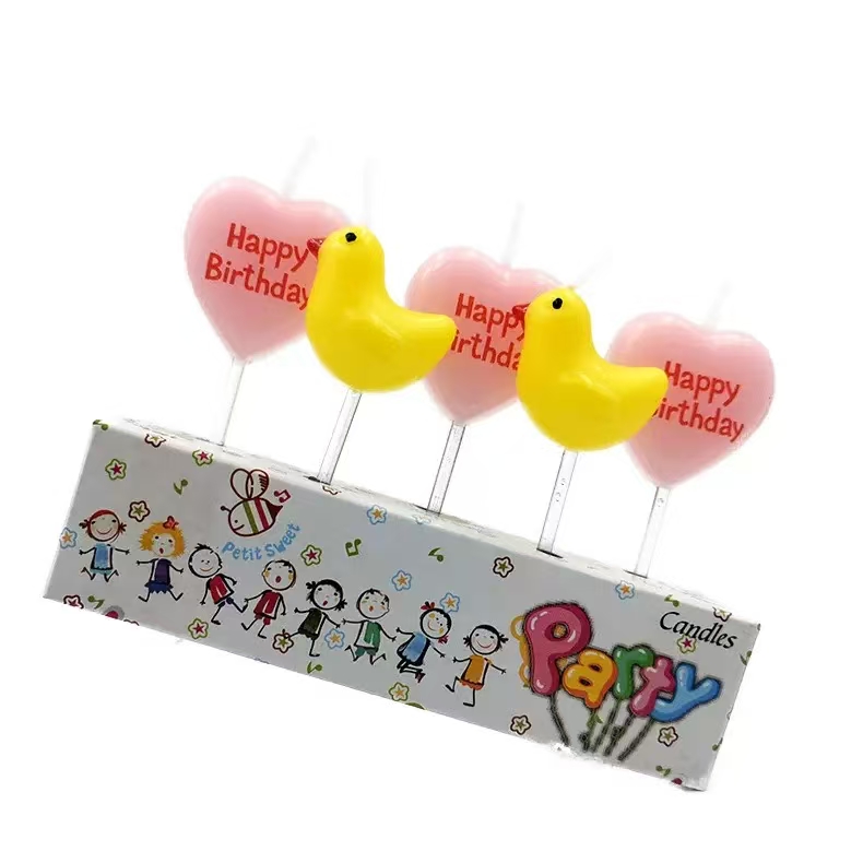 5 sets of chicks, Happy birthday candles, scented candle sets, party supplies, party birthday candles. Party candles, birthday candles Item Picture
