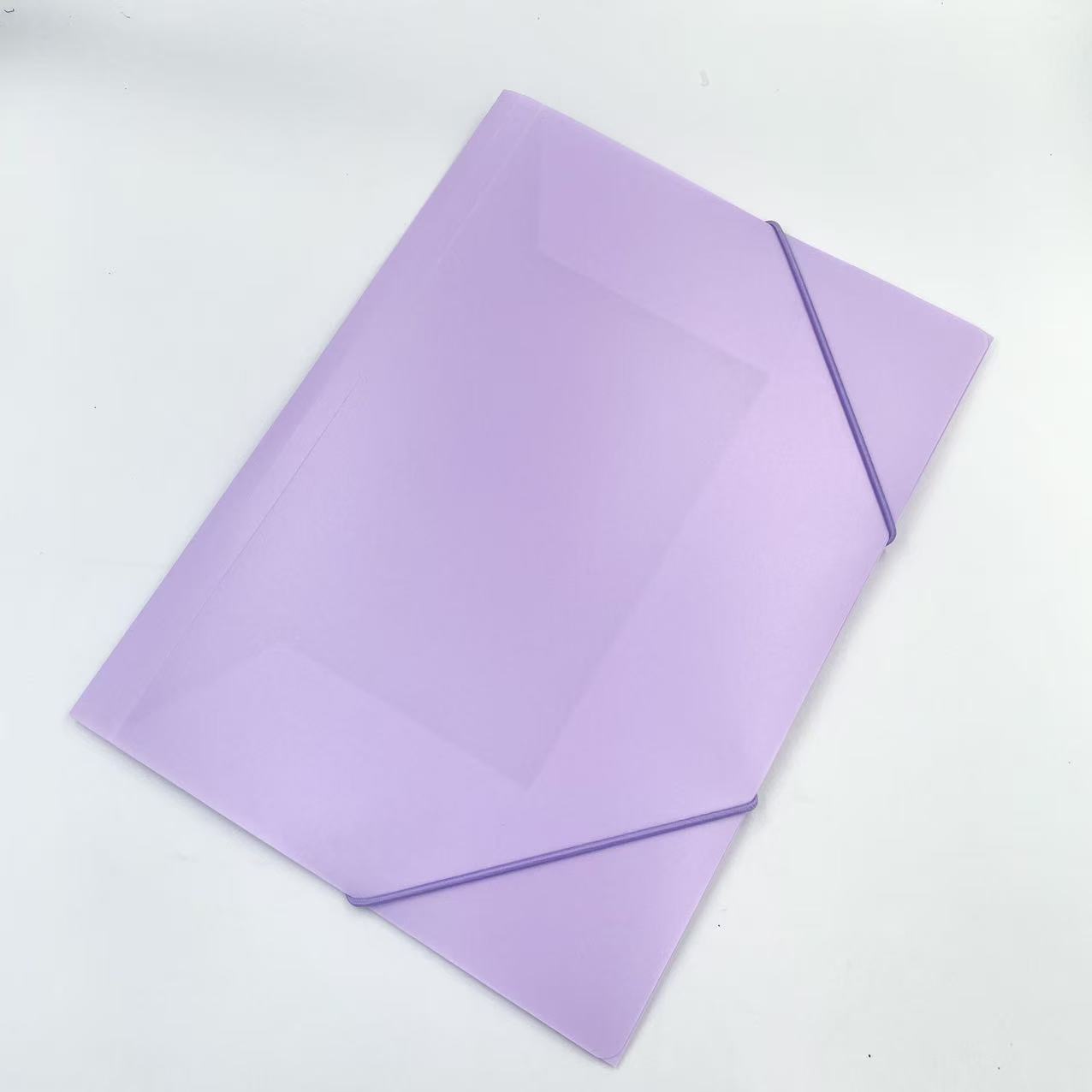 Three-page folder, macaron-colored folder, simple binding clip, A4 file folder, office storage clip, ticket clip Application Scenario