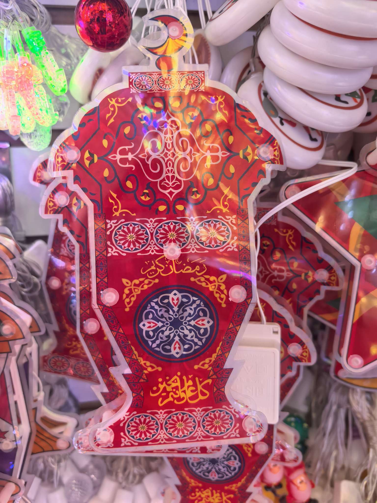 Christmas light string lights, round balls, outdoor LED light string lighting, festival decoration, outdoor lighting, Christmas light string lights, string light strips, Ramadan lights in Arab countries, Eid al-Fitr, Ramadan castle, moon, five-star led detail image 3