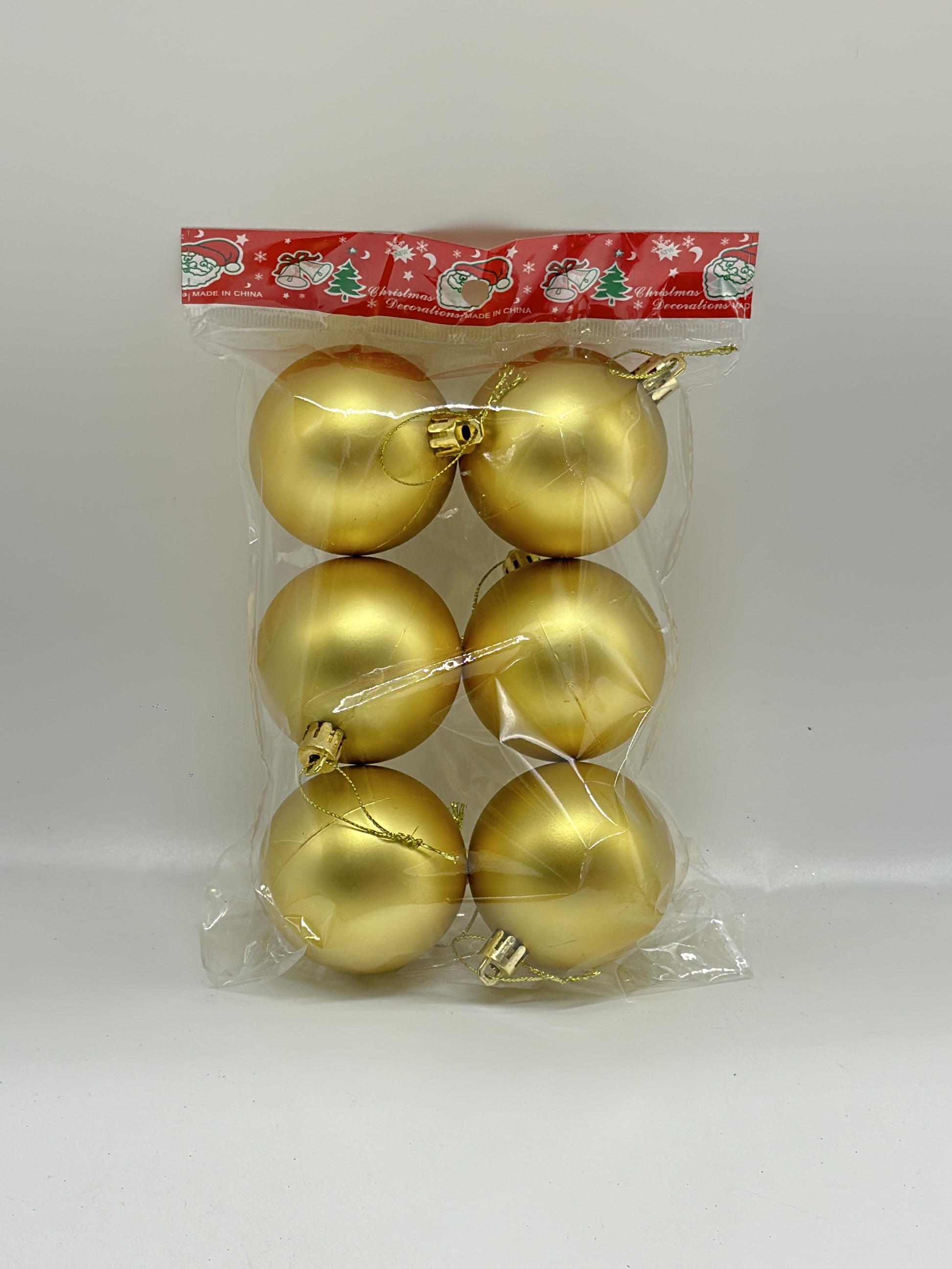 4CM 5CM 6CM 8CM 10CM OPP袋装圣诞球可定制圣诞挂件节日用品配件白底实物图