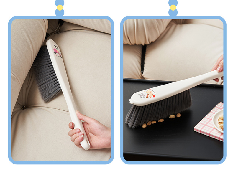 J06-7034 Cartoon bed sweeping brush, household bed and sofa cleaning, bedroom soft bristle small broom, dust removal brush, broom detail image 13