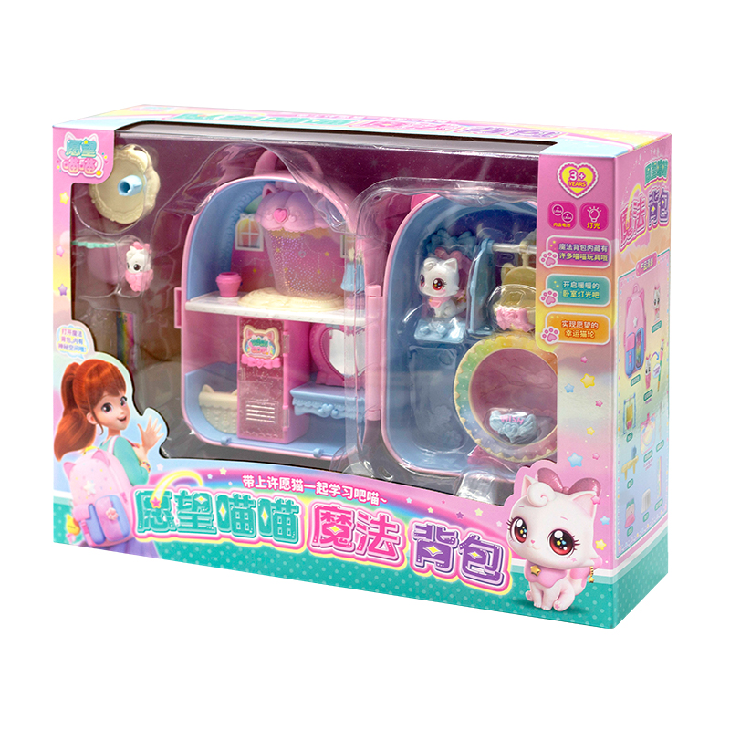 Wish Miao Miao Magic Backpack Genuine Surprise and Rui Girl Play House Toys Dreamy Lights Cute Cartoon Little Figurines Girl Toys Complete Set Realistic Play House 301302 details Picture