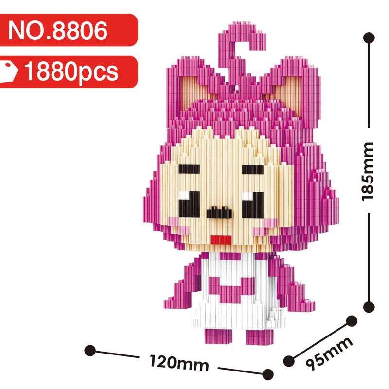 健身达人阿拉蕾积木玩具国潮中国风圣诞礼物卡通xc拼装中号款串联颗粒