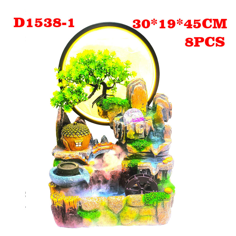 假山喷泉/耶稣/树脂摆件/加湿器/摆件树脂产品图