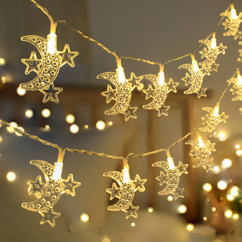 Christmas string lights, round balls, outdoor LED string lights, lighting decoration, festival color lights, Christmas special, Ramadan style, Eid al-Fitr, Ramadan string lights in Arab countries, moon holding star moon 🌙🌙🌙🌙🌙 detail image 5