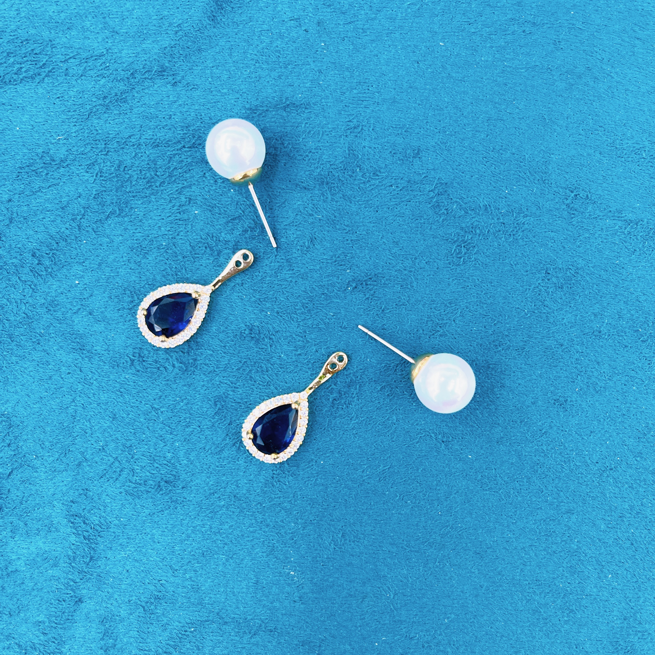 饰品/耳饰/珍珠耳环/耳环/烧焊锆石耳环细节图