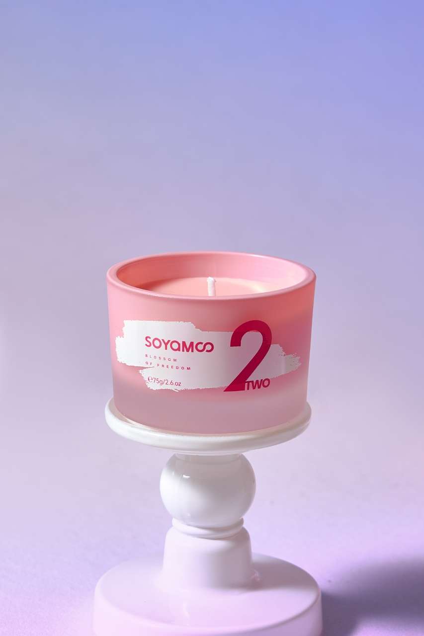 SOYAMOO居家日用香薰蜡烛摆件55g幸运数字蜡烛香薰香薰摆件白底实物图