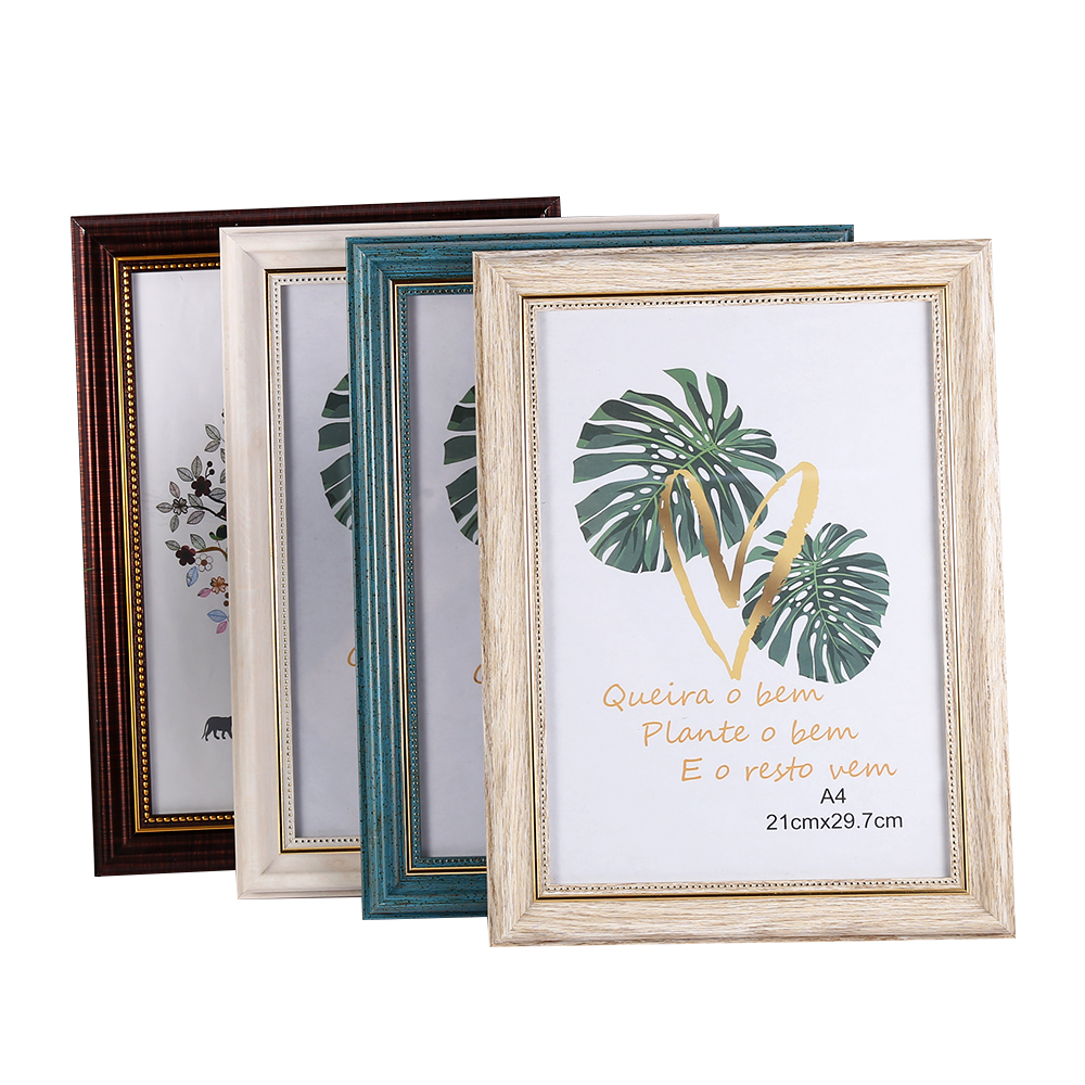 相框/创意照片摆台/画框/文字相框/仿古木纹相框白底实物图