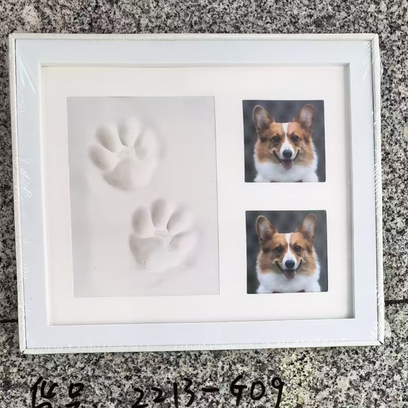 狗狗爪印纪念猫咪爪印宠物脚印印泥diy狗狗掌印纪念相框摆台留念