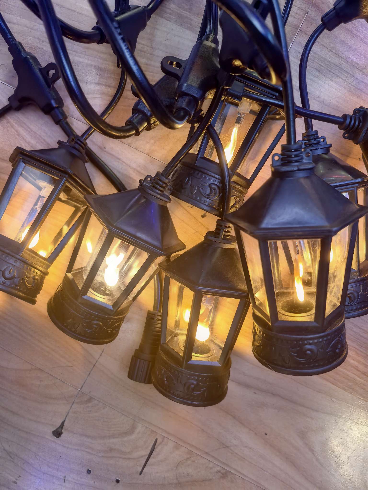 室外LED灯串节日装饰灯串防水耐用户外照明灯串串灯串节日氛围灯串多彩灯串防水户外球泡火焰🔥🔥流星雨油灯斋月款阿拉伯