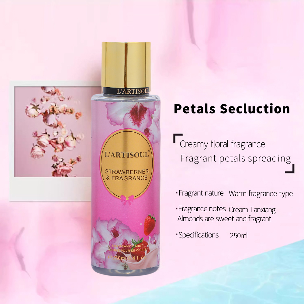 L'ARTISOUL gran volumen 250ML fresa fragancia mujer larga duración dejar Perfume cuerpo spray perfume details Picture
