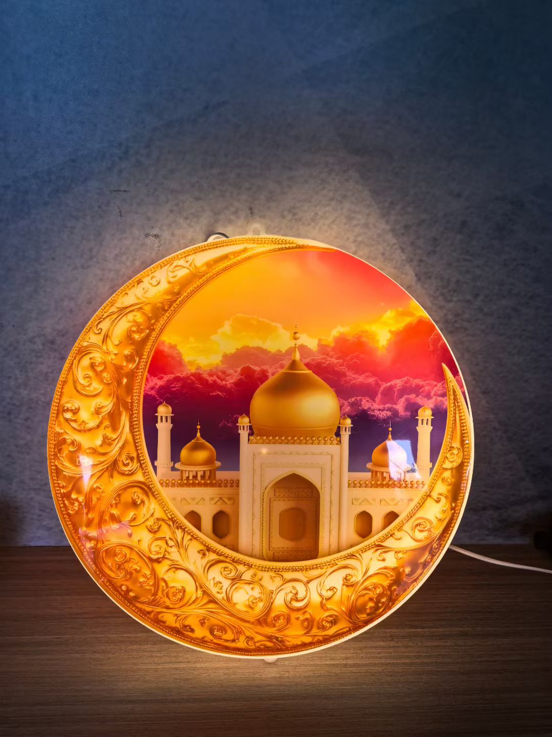 Christmas string lights, round balls, outdoor LED lighting fixtures, festival decoration, outdoor LED string lights, Christmas string lights, string lights, Ramadan style, eid al-fitr, Arab country, Muslin national castle, stars and moon 🌙 detail image 6