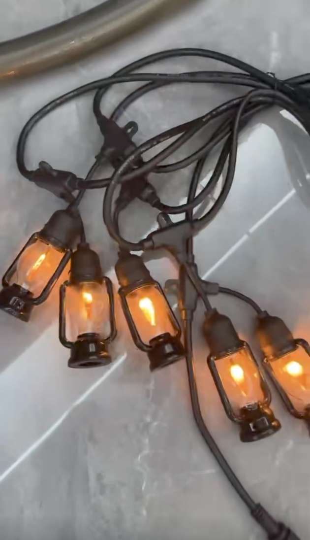 Outdoor LED light string, festival decorative light string, waterproof and durable outdoor lighting lamp string, string light string, festival atmosphere light string, multi-color light string, waterproof outdoor bulb flame 🔥🔥 meteor shower oil lamp, Ramadan style, Arab detail image 2