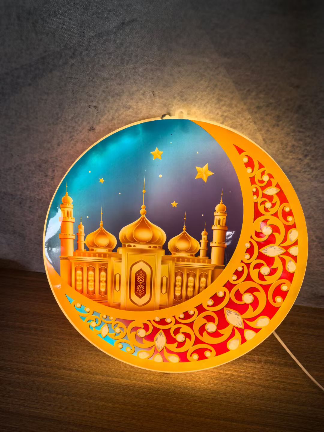 Christmas string lights, round balls, outdoor LED lighting fixtures, festival decoration, outdoor LED string lights, Christmas string lights, string lights, Ramadan style, eid al-fitr, Arab country, Muslin national castle, stars and moon 🌙 detail image 7