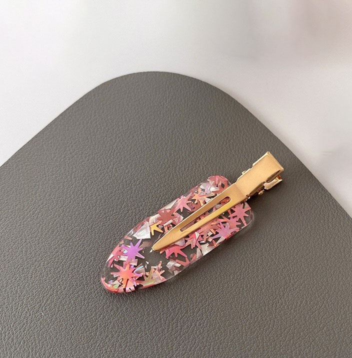 Factory direct sales of the latest fashionable, shiny acrylic hair clips, transparent, shiny and traceless clips, and side clips that are popular among teenage girls Item Picture