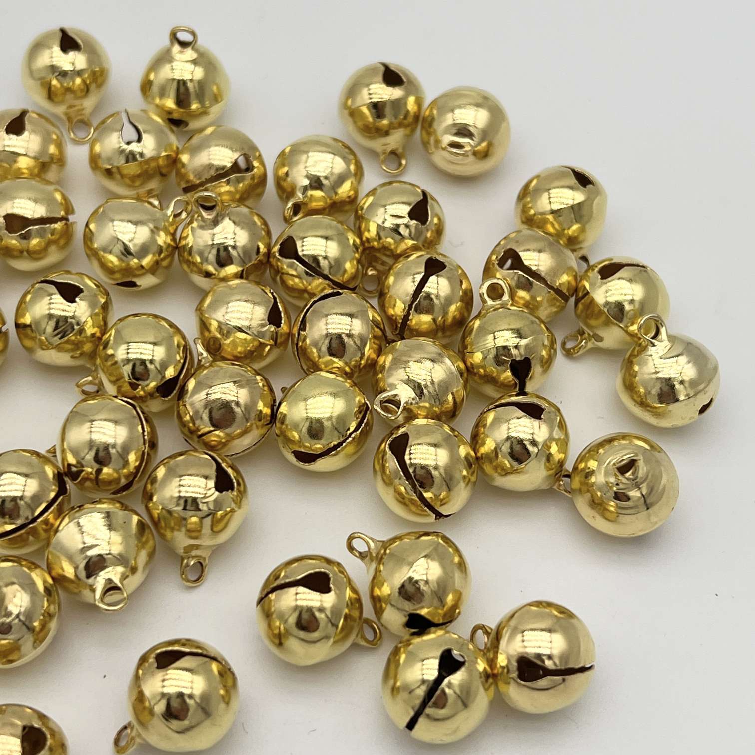 金色一字铜铃电镀diy饰品配件手链钥匙扣挂坠