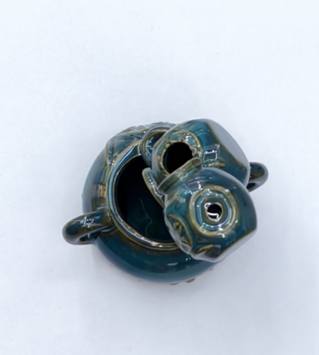 一件蓝绿色圆形10公分三层酒壶陶瓷工艺品礼品家居用品倒流香香炉，工艺品香炉树脂插电回流熏香香薰炉礼品家居装饰详情图7