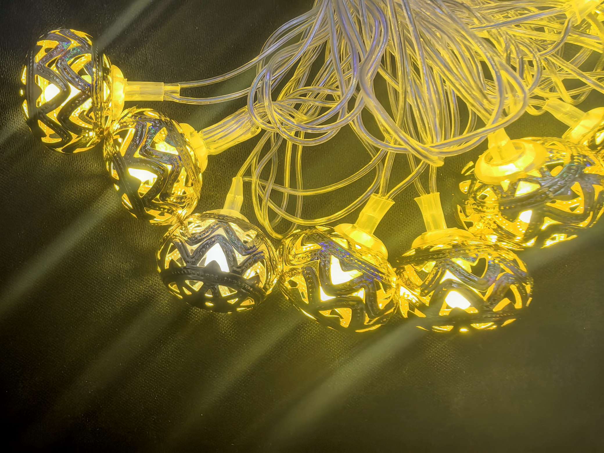 Christmas light string lights, round balls, outdoor LED lighting fixtures, festival decoration, outdoor LED light strings, Christmas light string light strips, Ramadan style, eid al-Fitr battery lights, ironwork, oil lamps from Arab countries, stars, ⭐⭐⭐⭐⭐⭐ detail image 6