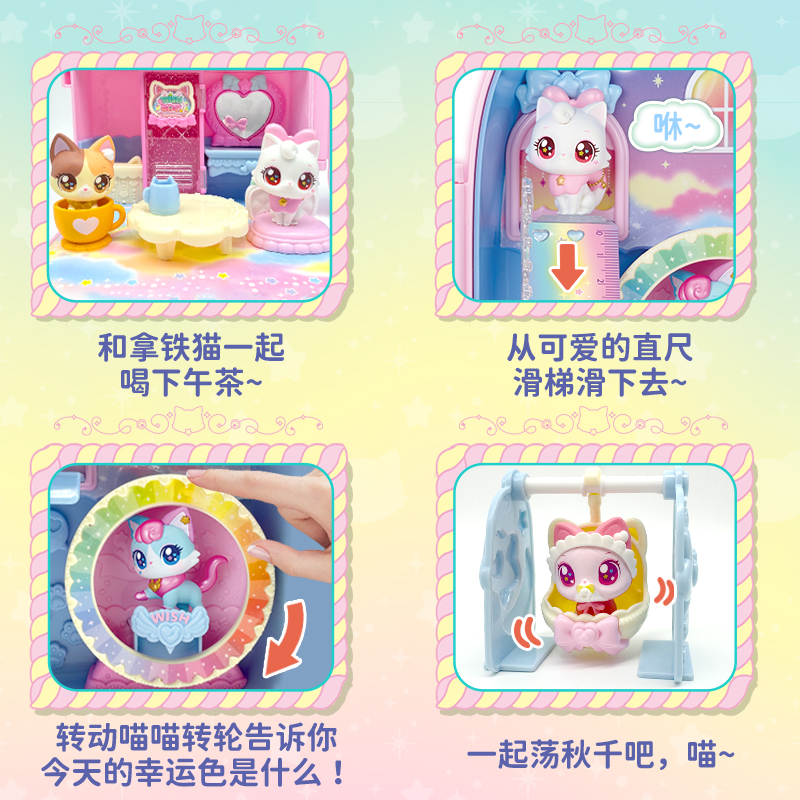 Wish Miao Miao Magic Backpack Genuine Surprise and Rui Girl Play House Toys Dreamy Lights Cute Cartoon Little Figurines Girl Toys Complete Set Realistic Play House 301302 Application Scenario