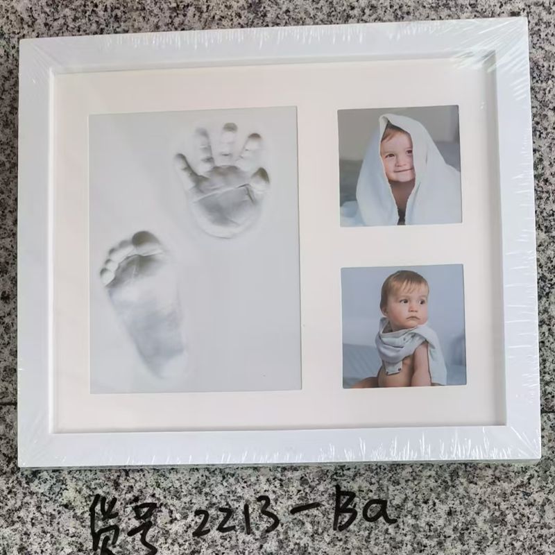 宝宝手足印印泥手脚印手印泥相框纪念儿童婴儿新生儿满月百天礼物