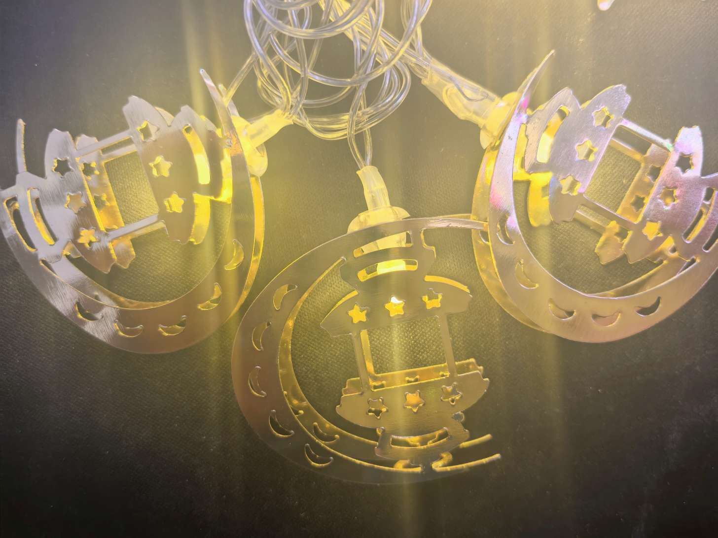 Christmas light string lights, round balls, outdoor LED lighting fixtures, festival decoration, outdoor LED light strings, Christmas light string light strips, Ramadan style, eid al-Fitr battery lights, ironwork, oil lamps from Arab countries, stars, ⭐⭐⭐⭐⭐⭐ detail image 4