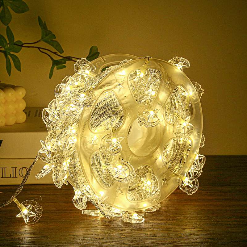 Christmas string lights, round balls, outdoor LED string lights, festival decoration, outdoor lighting, Christmas string lights, string lights, Ramadan style, Eid al-fitr in Arab countries, stars ⭐ moon 🌙🌙🌙🌙🌙 detail image 7