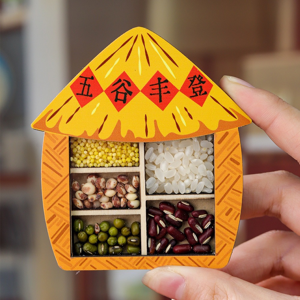 粮食冰箱贴立体三层滴胶国潮文创冰箱贴杂粮磁贴五谷丰登冰箱贴 详情图13