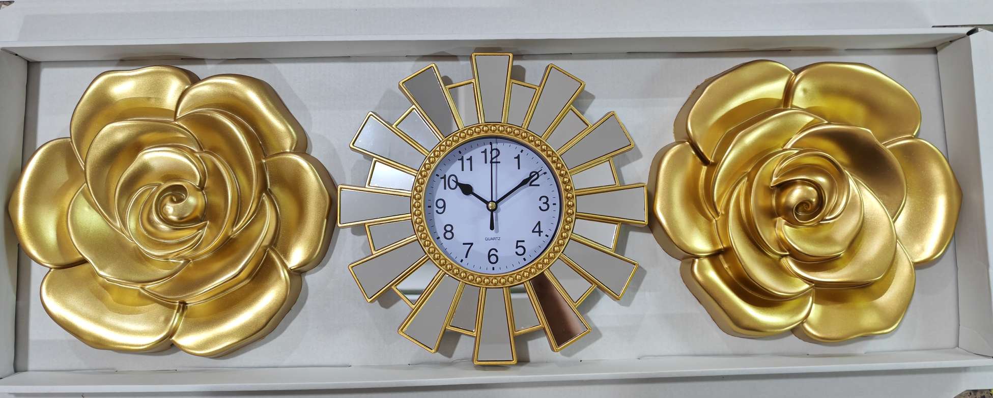 镜子挂钟家饰墙贴钟静音时尚简约客厅卧室挂表钟表新品挂钟细节图