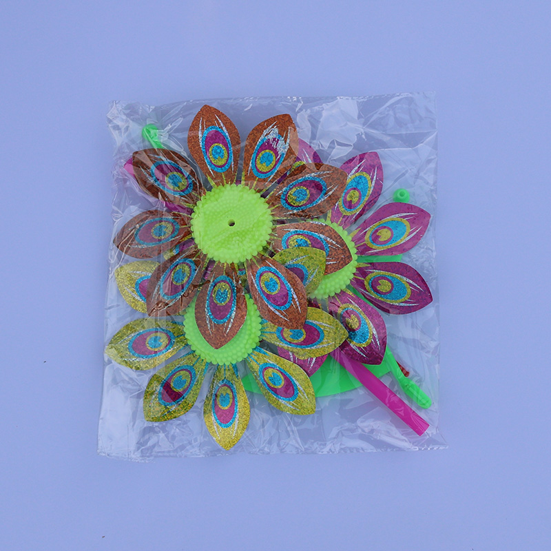 儿童玩具/风车玩具/户外/赠品/钩织手工成品白底实物图