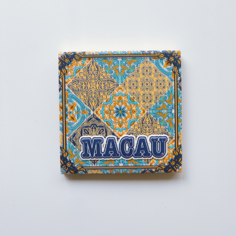 Etiqueta de refrigerador especial de macao ladrillo de flor de macao etiqueta de refrigerador imán etiqueta de viaje daisamba marca portuguesa etiqueta magnética personalizada details Picture