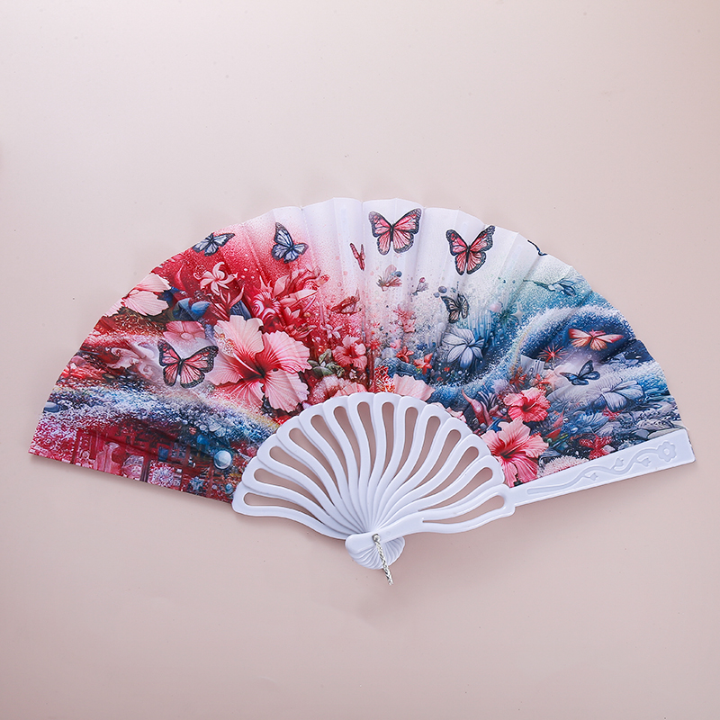 古风扇中国风女人扇折扇樱花夏季随身便携舞蹈扇网红扇折叠扇子女产品图