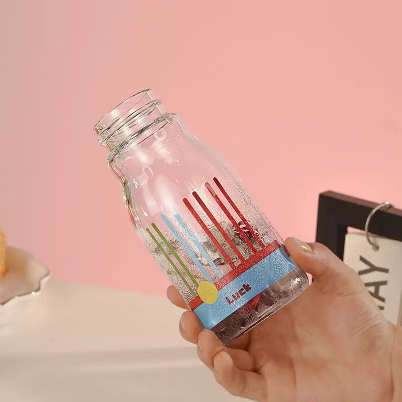 Glass handicrafts, new water cups, high-appearance-level glass cups, large-capacity coffee cups with handles, household, student, niche, personalized, high-quality cups detail image 5