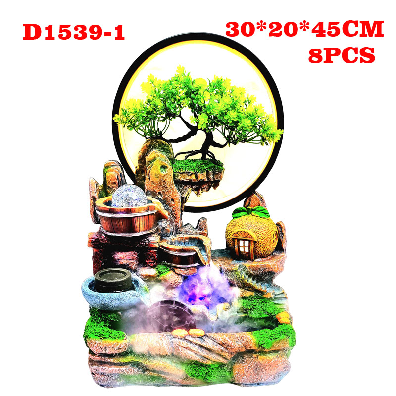 假山喷泉/耶稣/树脂摆件/加湿器/摆件树脂细节图