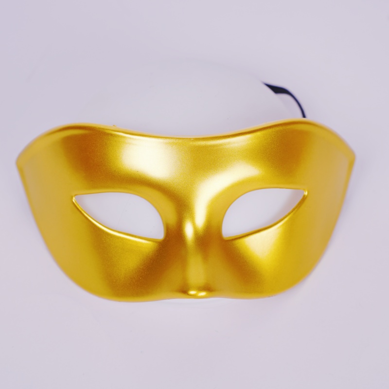 半脸面具黑色面具男士半脸金色面具银色黑色白色面具眼罩详情2