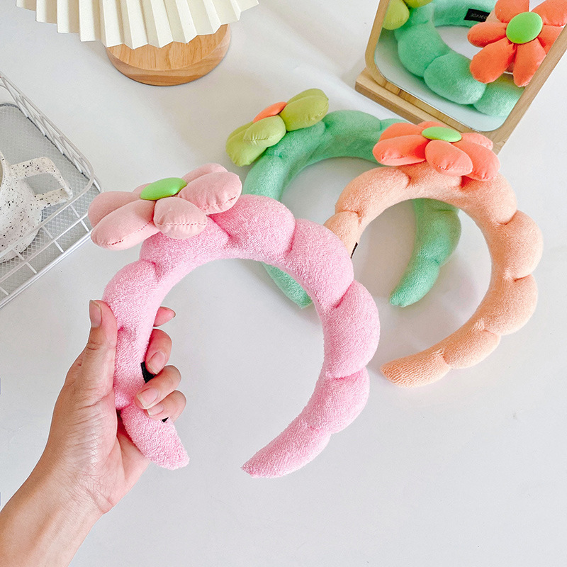 韩版云朵发箍女士头饰兔耳朵卡通发饰拼接发箍休闲时尚舒适不勒头发饰品发箍