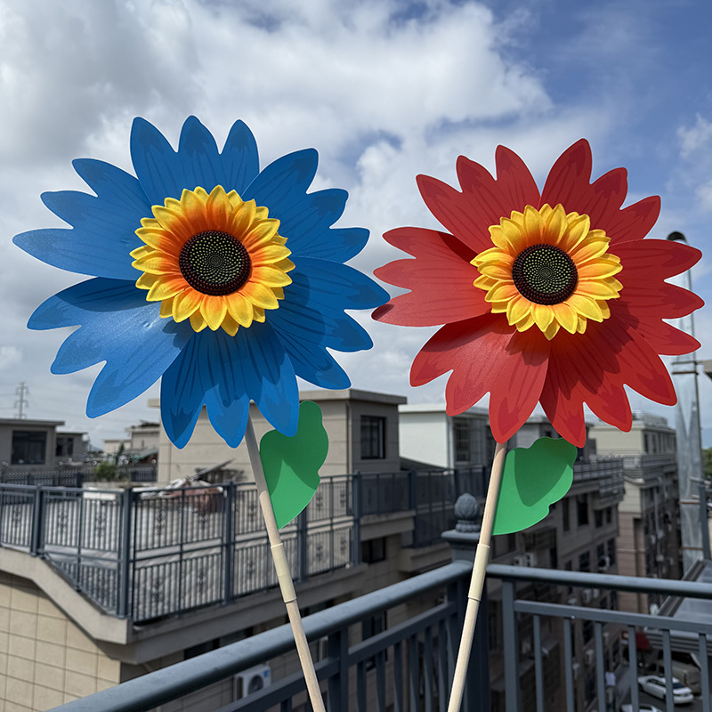 儿童玩具/风车玩具/户外/赠品/钩织手工成品白底实物图